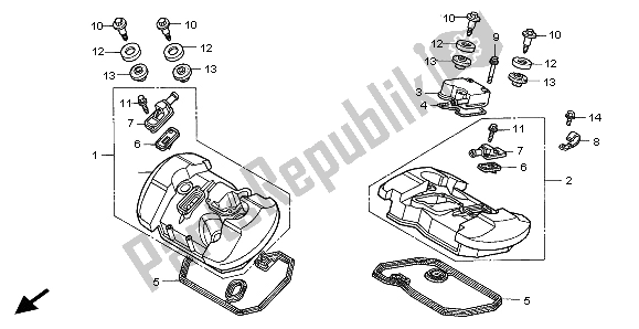 Wszystkie części do Cylinder Honda VT 750C2 1998