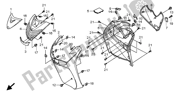 Todas las partes para Portada de Honda SH 125R 2010