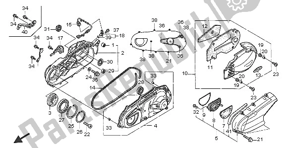 All parts for the Swingarm of the Honda FJS 600D 2005