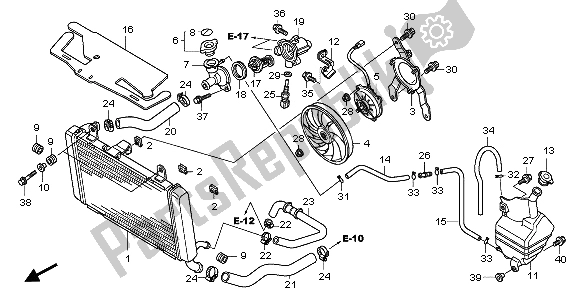 Todas las partes para Radiador de Honda CBF 1000S 2007