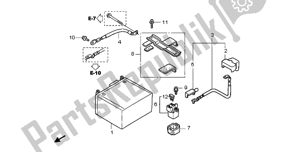 Toutes les pièces pour le Batterie du Honda PES 125R 2011