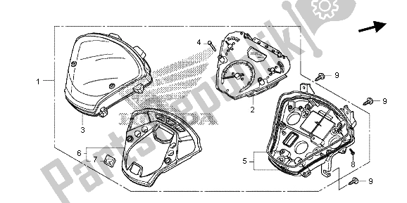 Todas las partes para Metro (kmh) de Honda SH 125D 2013