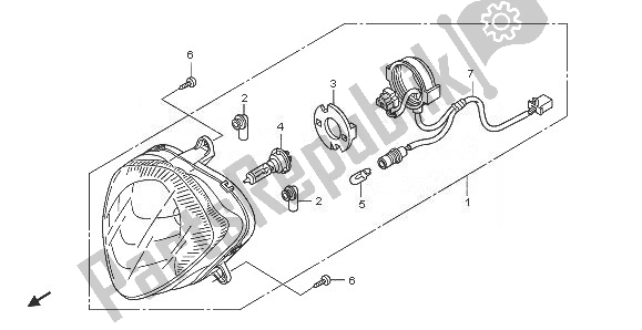 Todas las partes para Faro de Honda PES 125 2008