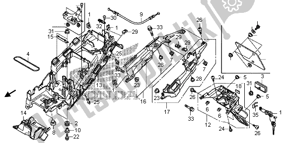 Todas las partes para Guardabarros Trasero de Honda VFR 1200 XD 2012