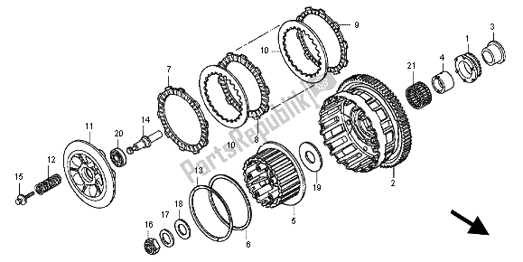 Tutte le parti per il Frizione del Honda CBR 600F 2012