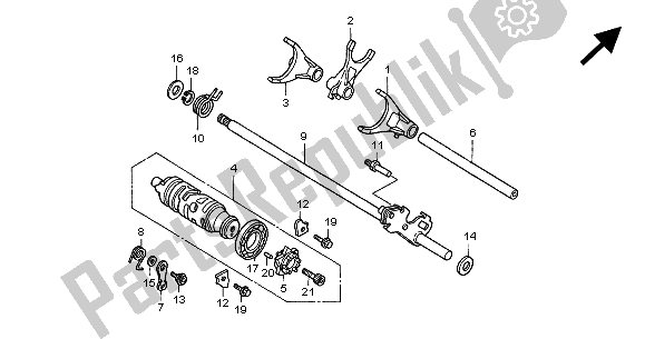 Tutte le parti per il Tamburo Del Cambio del Honda CB 1100 SF 2000
