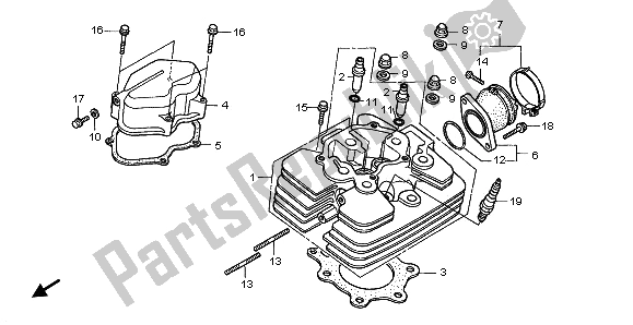 Todas las partes para Cabeza De Cilindro de Honda TRX 450 ES Foreman 2000