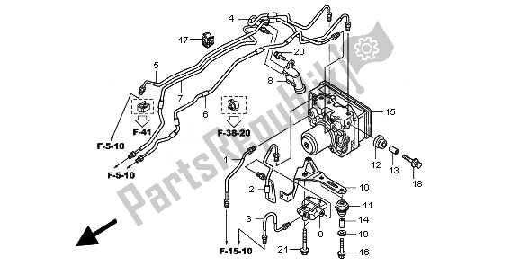 All parts for the Abs Modulator of the Honda CBF 600 NA 2010