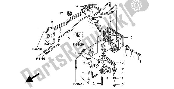 All parts for the Abs Modulator of the Honda CBF 600 NA 2010