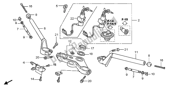 Alle onderdelen voor de Handvatpijp & Hoogste Brug van de Honda CBR 125 RW 2007