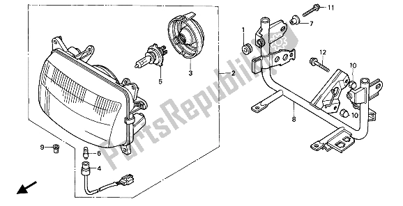 Tutte le parti per il Faro (uk) del Honda NX 650 1991