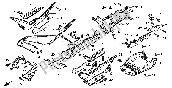 Todas las partes para Peldaño Y Bajo Cubierta de Honda FJS 400A 2010