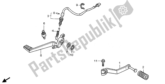 Tutte le parti per il Pedale del Honda VFR 800 2010