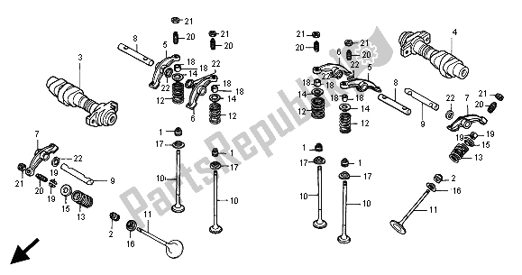 All parts for the Camshaft & Valve of the Honda VT 750C 2000