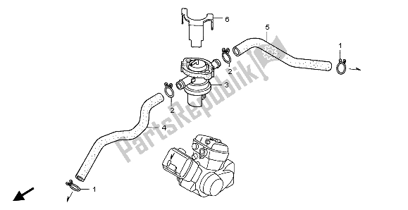 All parts for the Air Injection Control Valve of the Honda VT 125C 1999