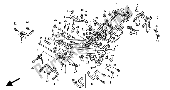 All parts for the Frame Body of the Honda NT 650V 2000