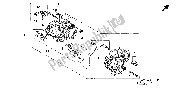 Todas las partes para Carburador (montaje) de Honda VT 1100C3 1998