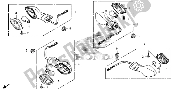 Toutes les pièces pour le Clignotant du Honda CRF 250L 2013