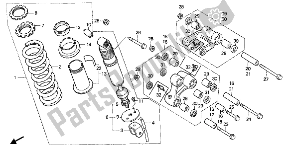 Tutte le parti per il Cuscino Posteriore del Honda NX 650 1990