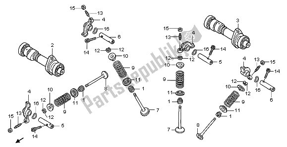 Toutes les pièces pour le Arbre à Cames Et Soupape du Honda XL 125V 2002