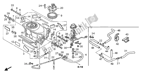 Alle onderdelen voor de Brandstoftank En Brandstofpomp van de Honda CBR 1000 RR 2007