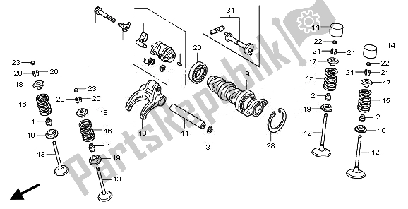 Todas las partes para árbol De Levas Y Válvula de Honda CRF 450X 2008