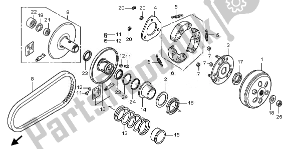 Tutte le parti per il Faccia Guidata del Honda SH 150R 2010