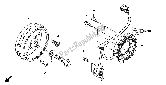 Toutes les pièces pour le Générateur du Honda TRX 700 XX 2008