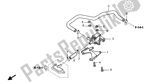 Tutte le parti per il Valvola Solenoide del Honda NPS 50 2008