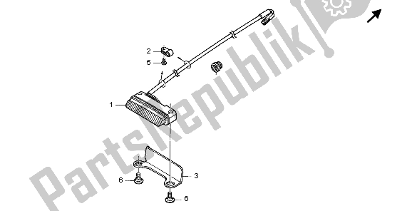 All parts for the Taillight of the Honda CRF 250X 2006