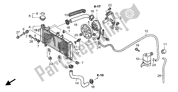 Tutte le parti per il Termosifone del Honda CBF 600 SA 2007