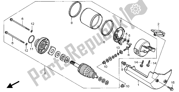 Tutte le parti per il Motorino Di Avviamento del Honda VT 125C 2000