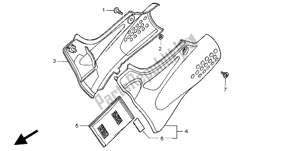 Toutes les pièces pour le Couvercle Latéral du Honda SLR 650 1997