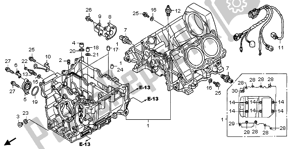 Toutes les pièces pour le Carter du Honda ST 1300A 2009