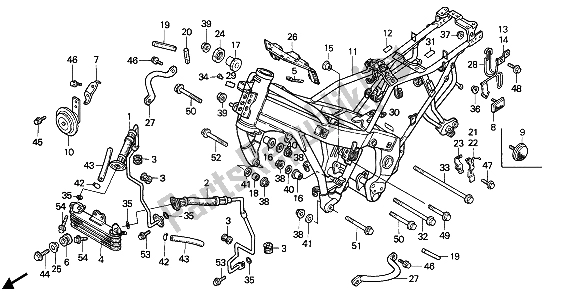 Alle onderdelen voor de Frame Lichaam van de Honda CBR 1000F 1989