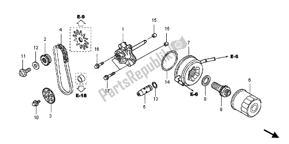 Todas las partes para Bomba De Aceite de Honda FJS 600D 2011