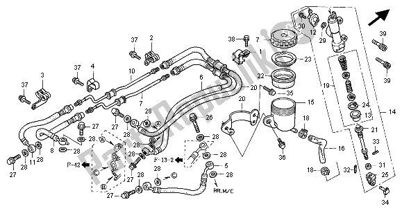 Wszystkie części do Rr. G?ówny Cylinder Hamulca Honda ST 1100A 2001