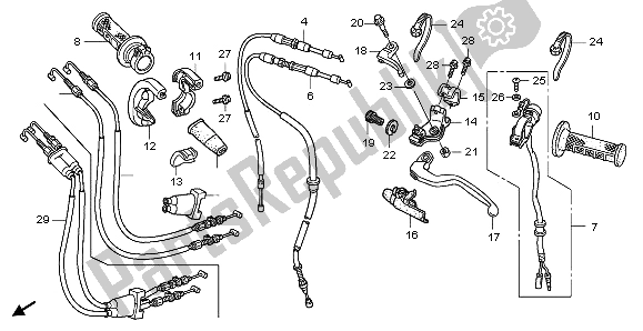 Toutes les pièces pour le Levier De Poignée Et Interrupteur Et Câble du Honda CRF 150 RB LW 2009