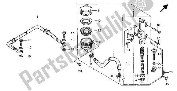 Tutte le parti per il Pompa Freno Freno Anteriore del Honda VFR 750F 1996