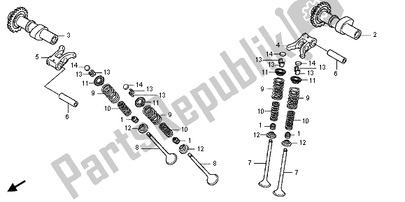 All parts for the Camshaft & Valve of the Honda CBR 250R 2013