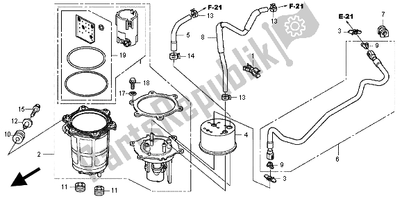 Todas las partes para Bomba De Combustible de Honda TRX 420 FA Fourtrax Rancher AT 2012