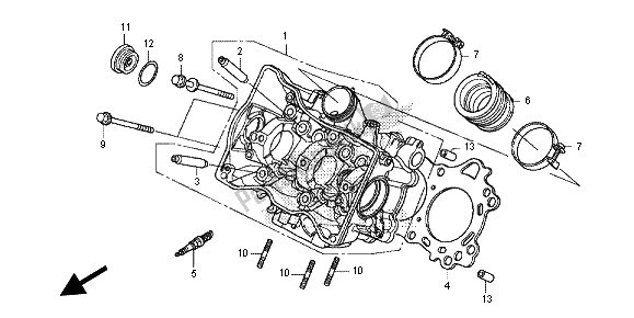 Todas las partes para Cabeza De Cilindro de Honda NC 700 SA 2012