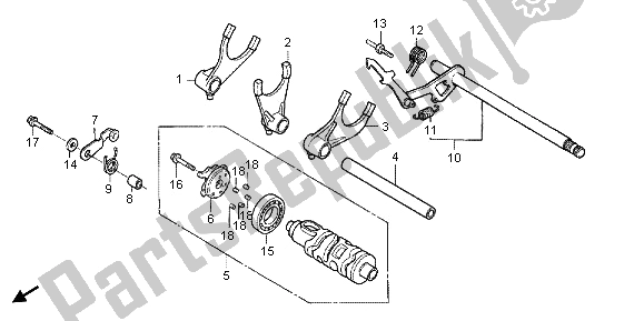 Todas las partes para Tambor De Cambio De Marchas de Honda VT 750 CA 2006