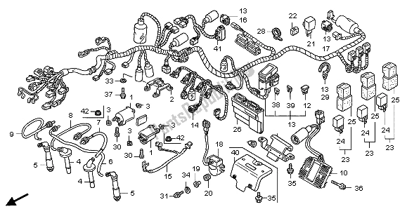 All parts for the Wire Harness & Ignition Coil of the Honda CB 1300A 2007