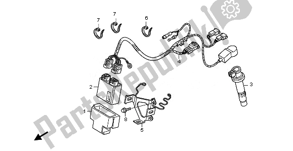 All parts for the Wire Harness of the Honda CRF 150R SW 2008