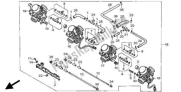 Toutes les pièces pour le Carburateur (assy) du Honda CBR 900 RR 1998