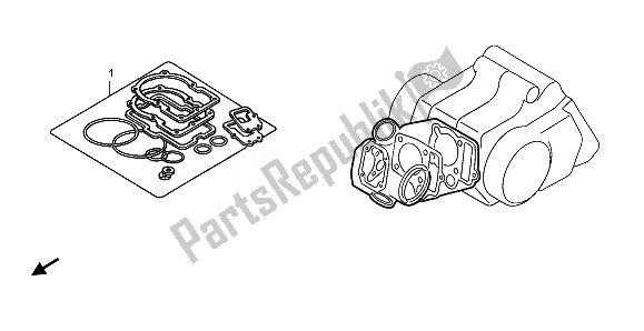 Alle onderdelen voor de Eop-1 Pakkingset A van de Honda ANF 125 2011
