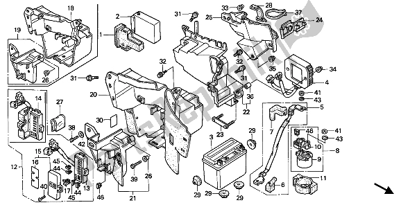 Todas as partes de Bateria do Honda VT 600C 1990