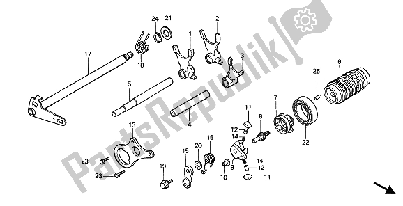 Toutes les pièces pour le Tambour De Changement Et Fourchette De Changement du Honda CR 80R 1992