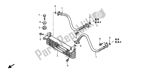 Todas las partes para Enfriador De Aceite de Honda TRX 250 EX Sporttrax 2004